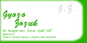 gyozo zozuk business card